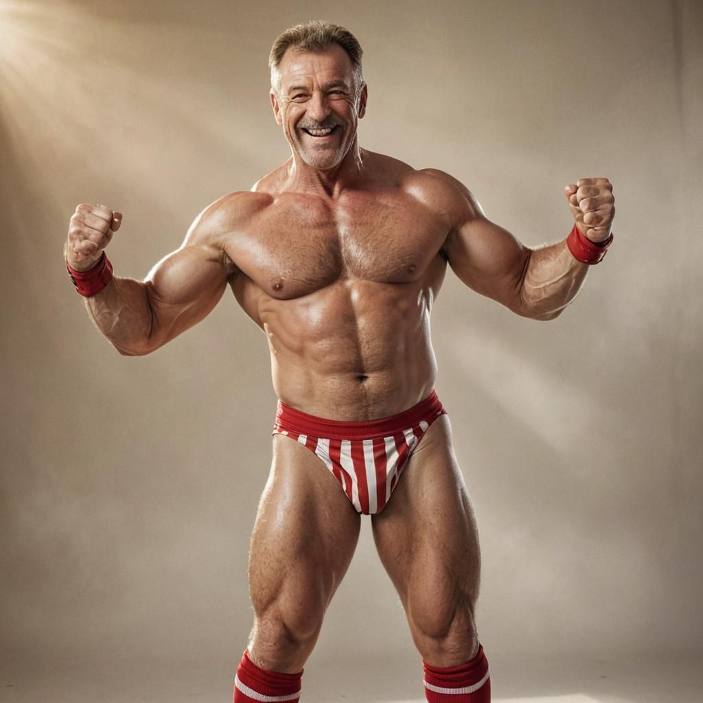 Muscular Man Flexing: Bodybuilding Photography