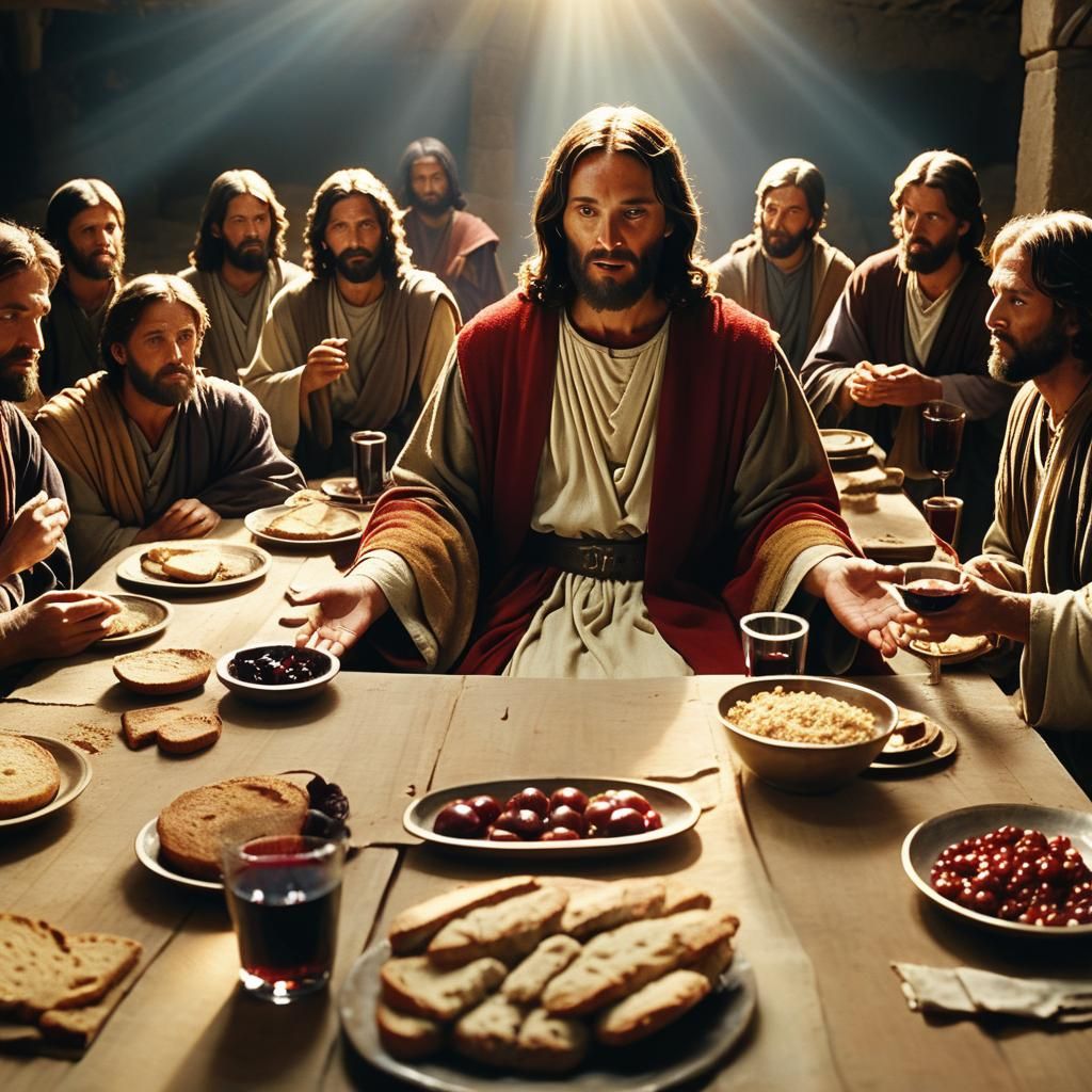 The Last Supper: A Cinematic Film Still