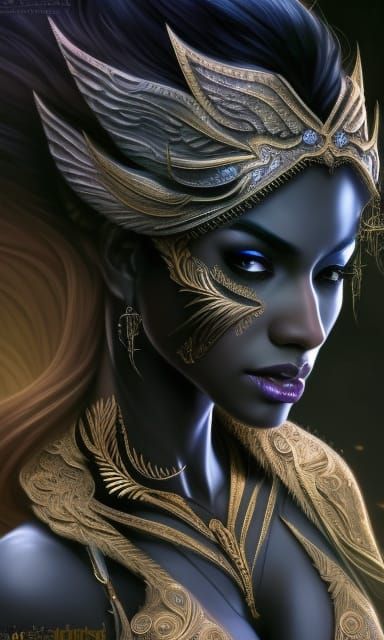 Dark Priestess Portrait in Dark Fantasy Style
