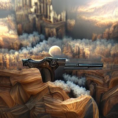 Gunslinger in Detailed Matte Painting Style