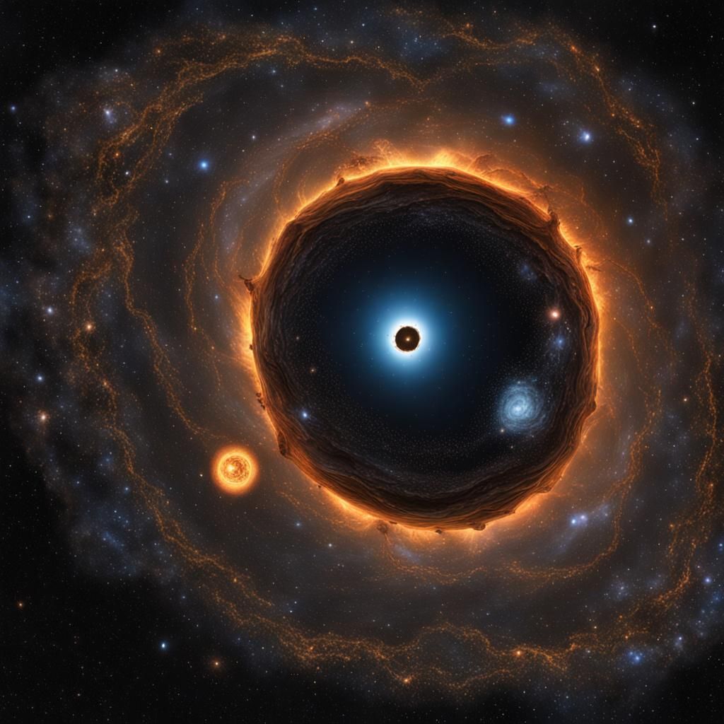 Double Star System Near Black Hole