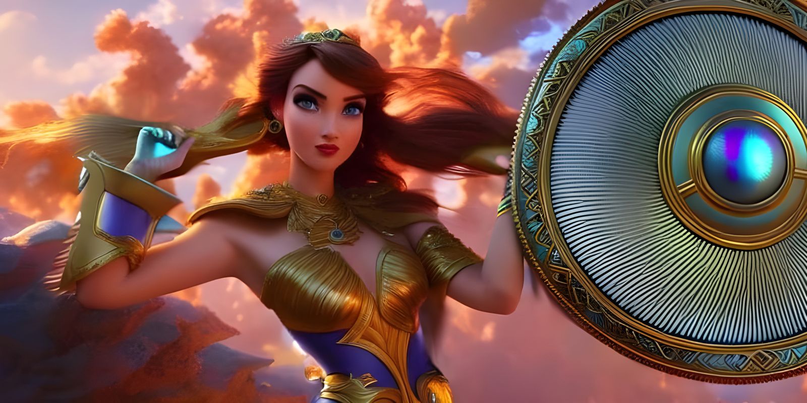 Selfie with Greek Gods in Pixar Style