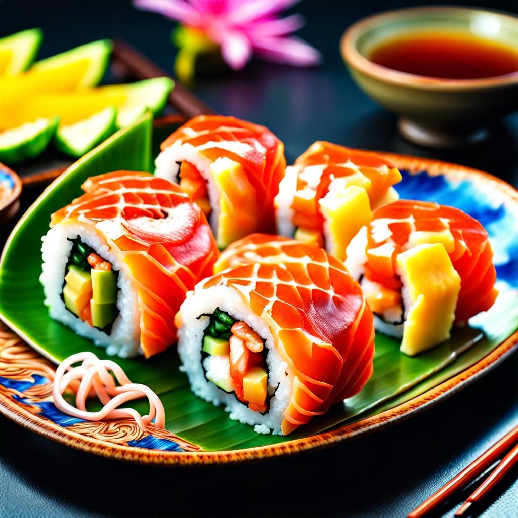 Bahama Mama Shrimp and Pineapple Sushi