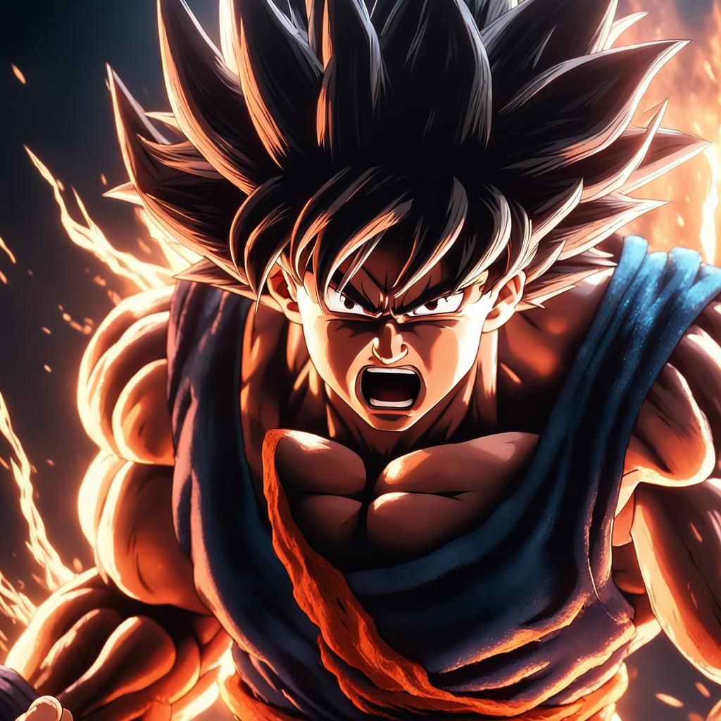 Epic 3D Anime Showdown with Goku