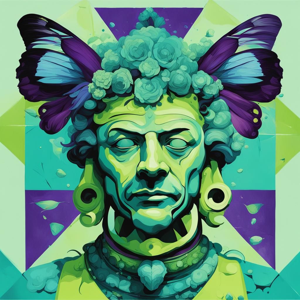 Abstract Color Study Exploring Contrasting Concepts