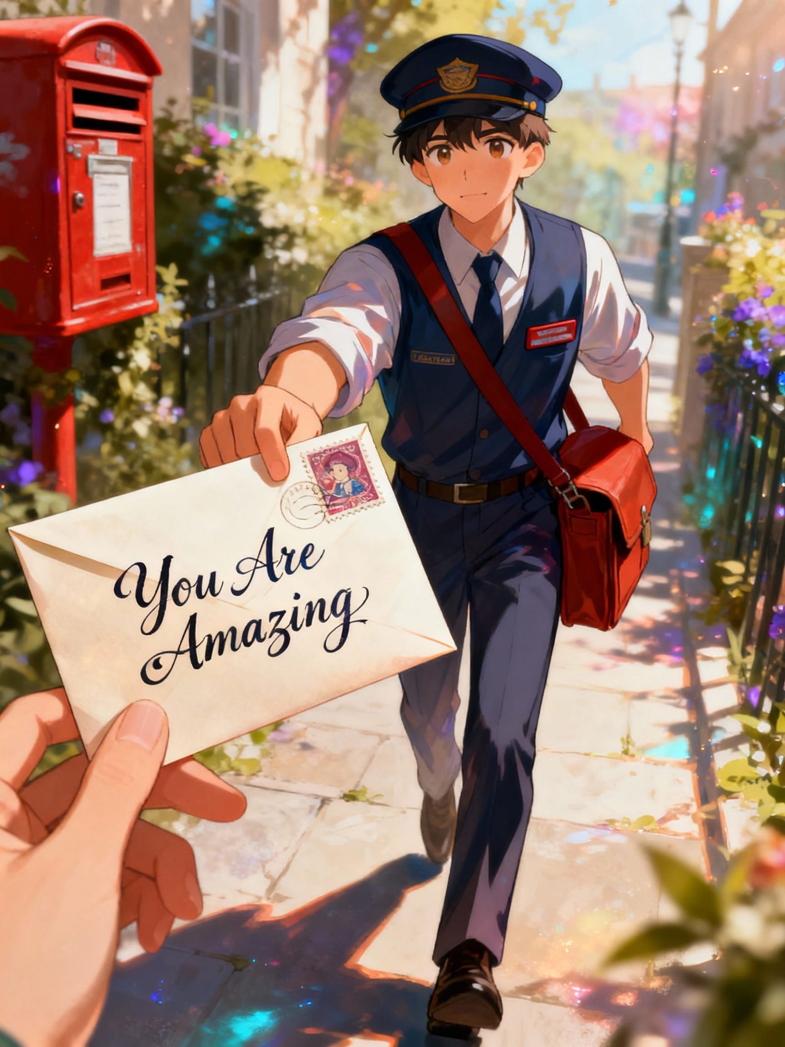 Manwha Art of Postman Pat With Amazing Letter