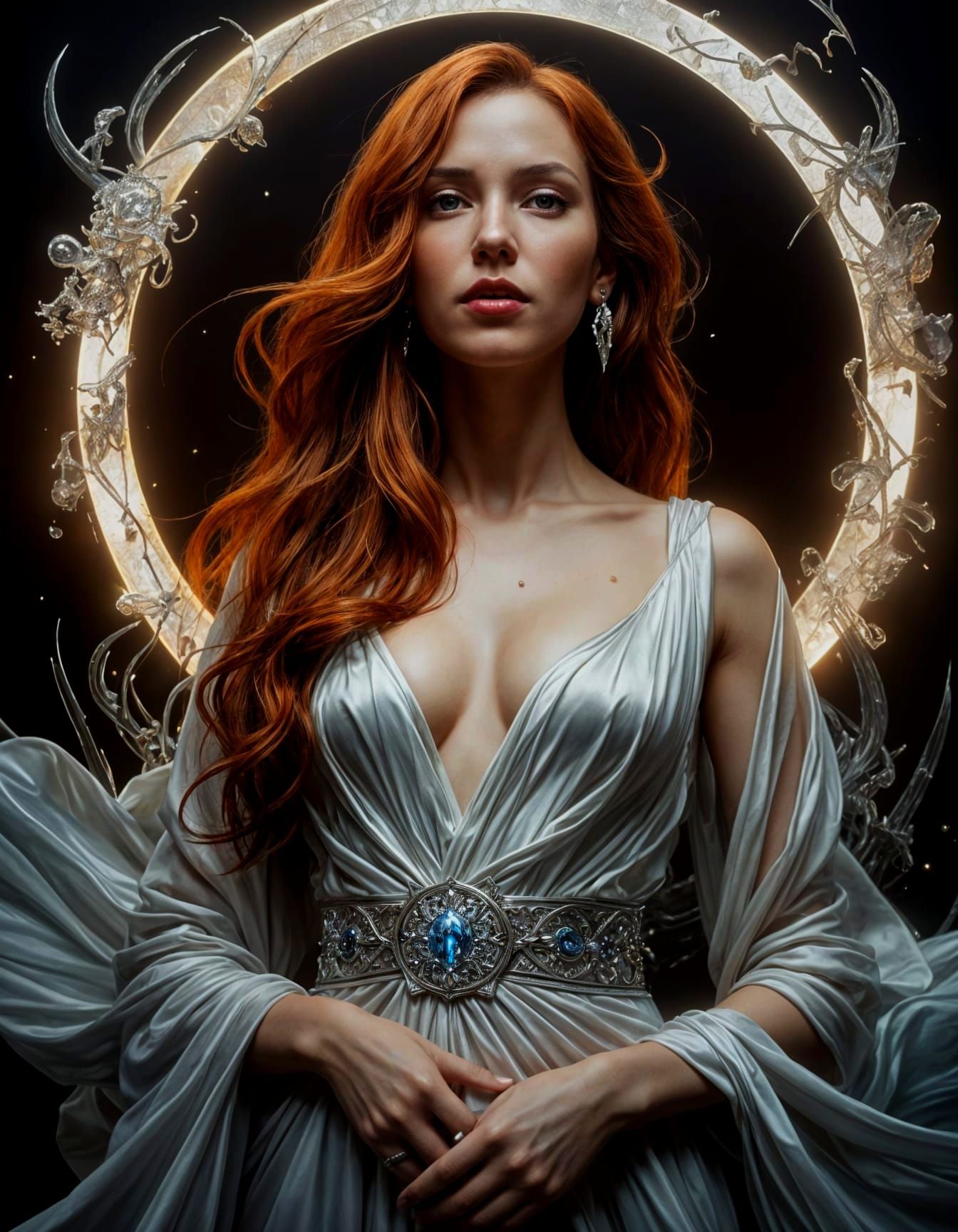 Ethereal Goddess in Radiant Splendor