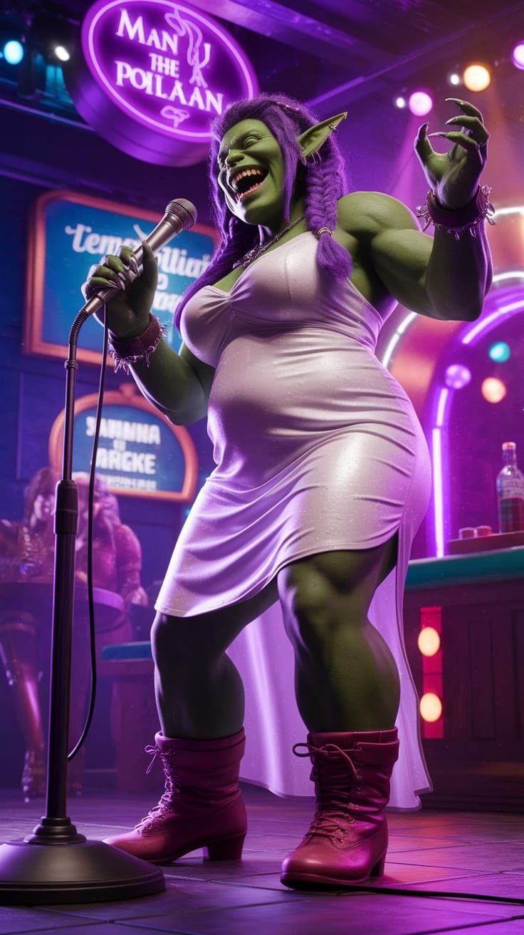 Tipsy Orc Singing Karaoke
