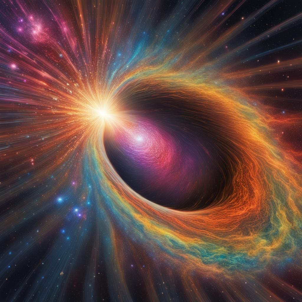 Colorful Cosmic Disturbance Reveals Wormhole Opening