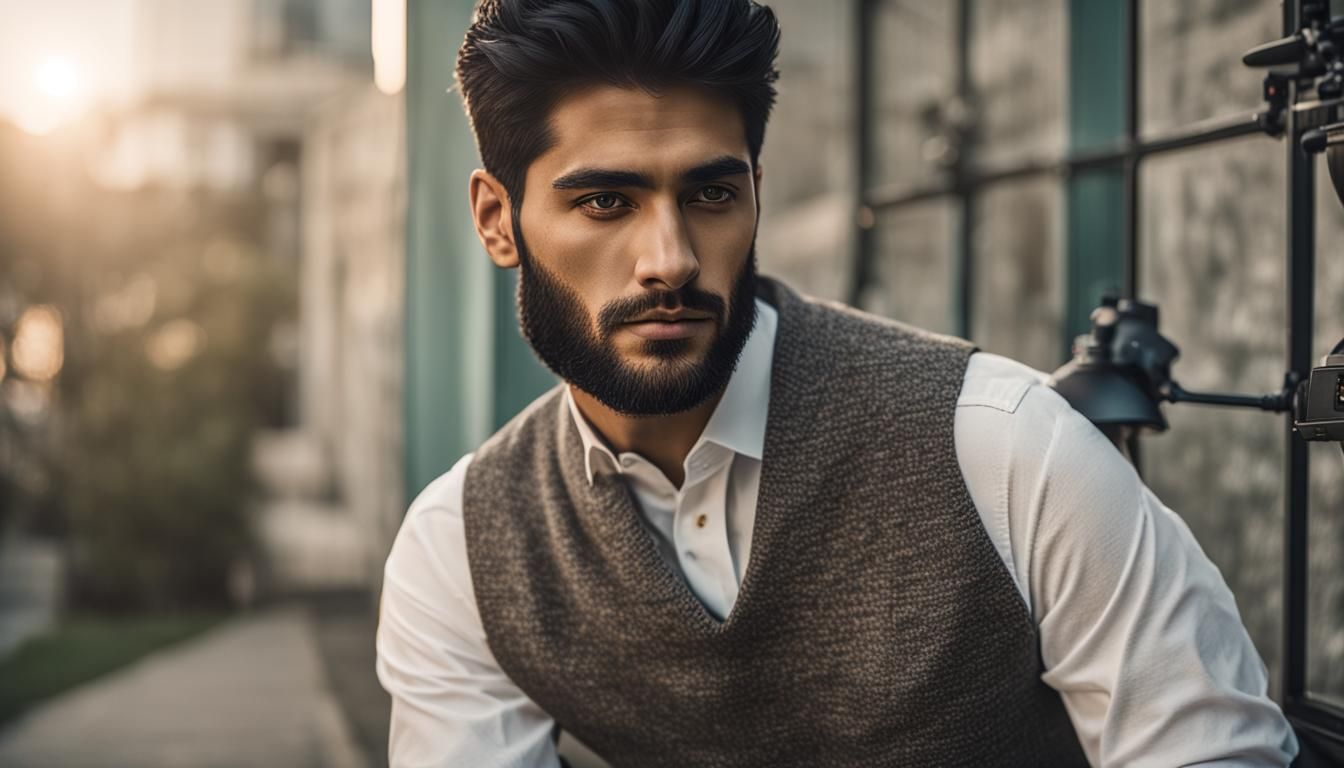 Modern Persian Gentleman Portrait in Dreamy Lighting