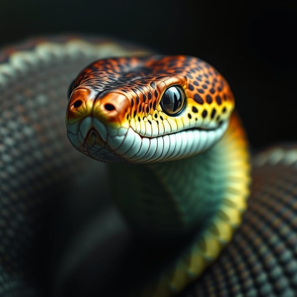 Serpentine Beauty in Photorealistic Detail