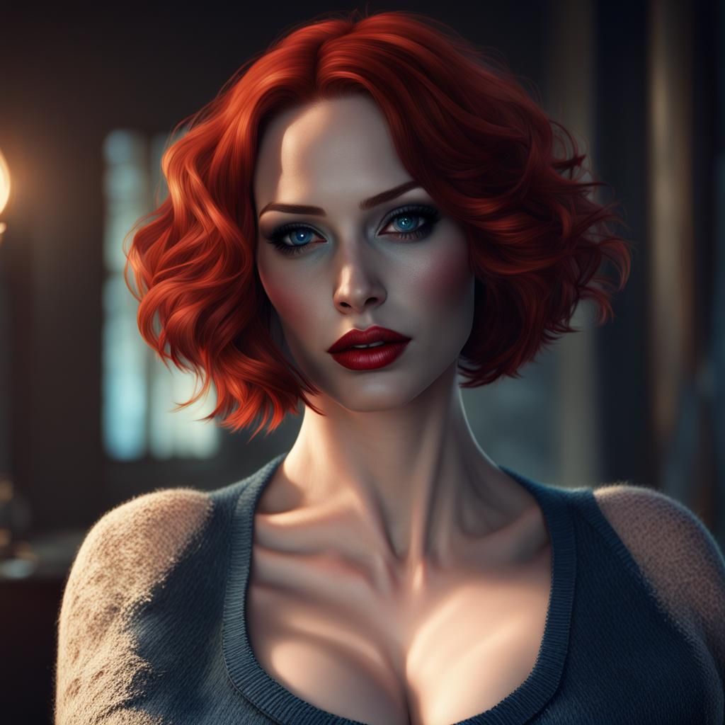 Realistic Photo of a Woman in Unreal Engine Style