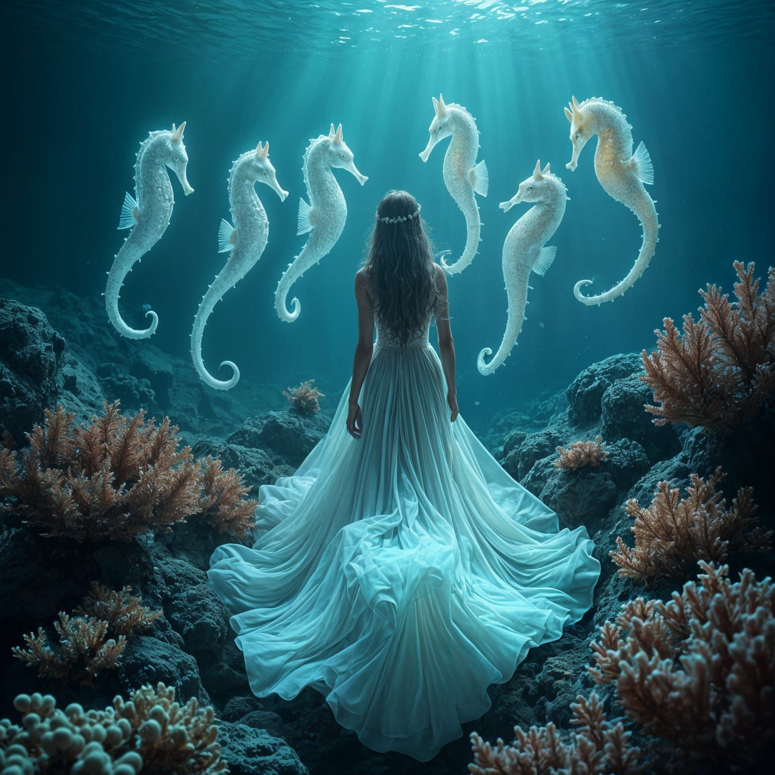 Alfonsina Enters the Sea with Seahorses