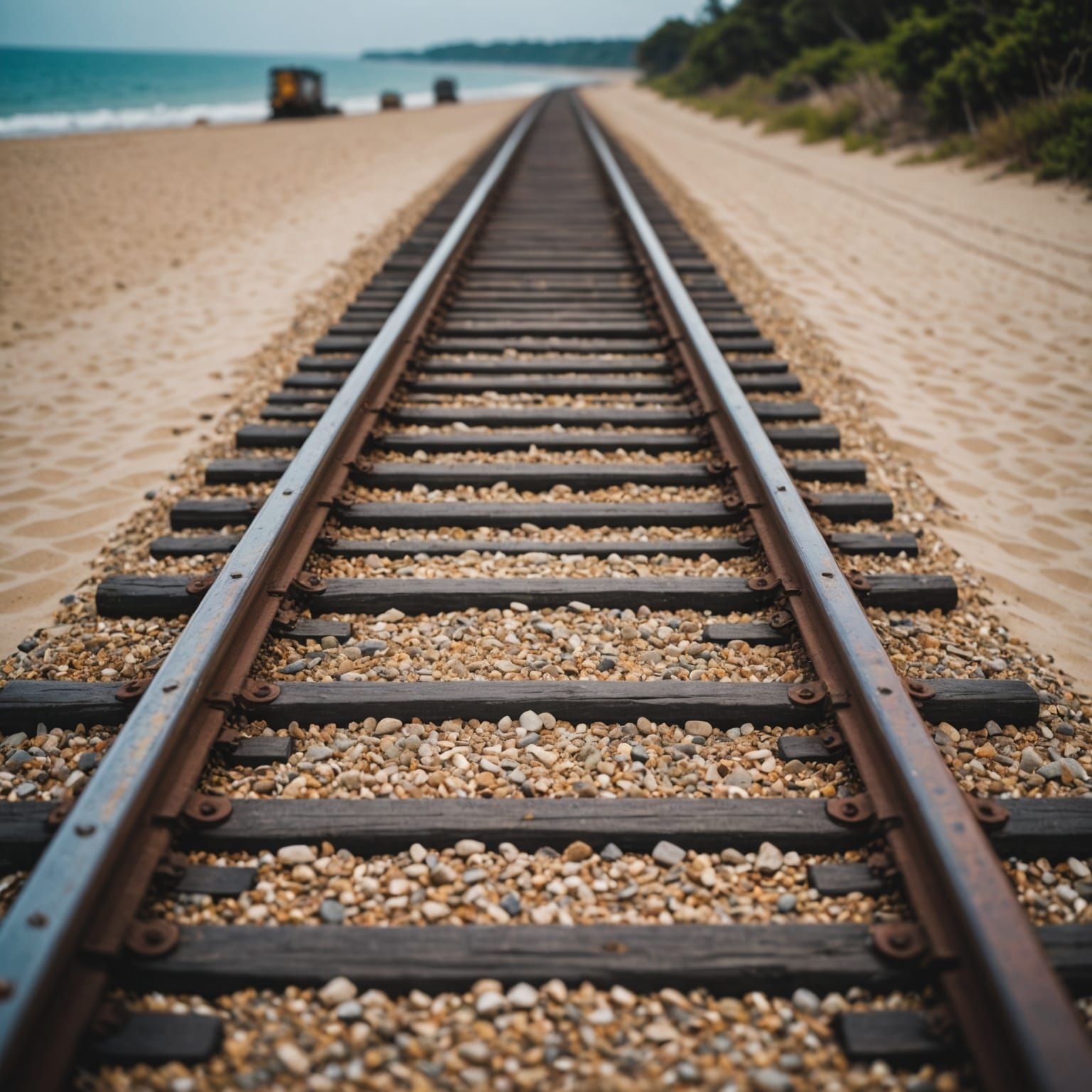 Coastal Railroad: A Natural Light Photograph
