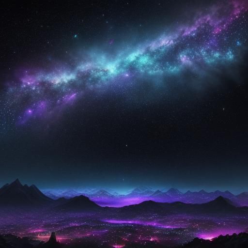 Epic Galaxy Landscape in Vibrant 3D Game Art