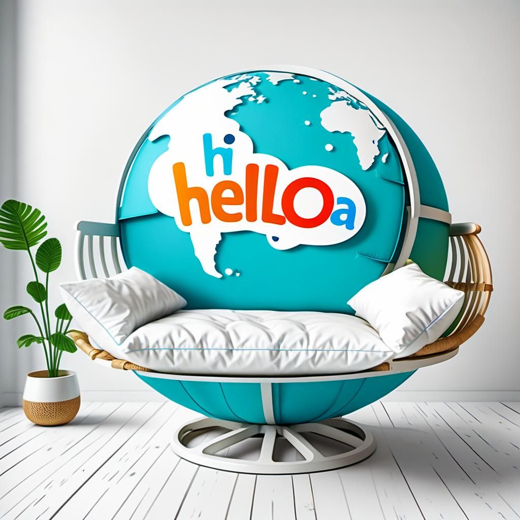 Globe Chair Bursting With International Greetings