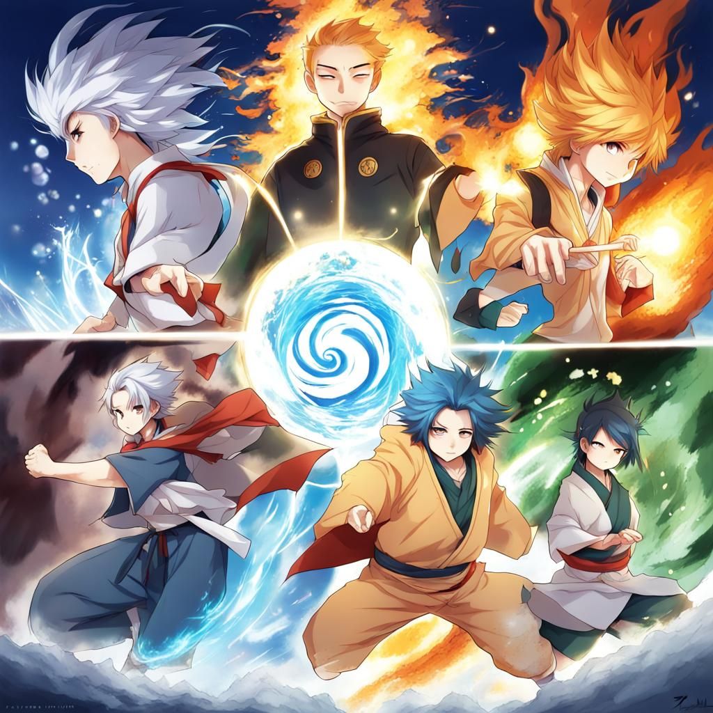 Anime Art: Power of the Five Elements