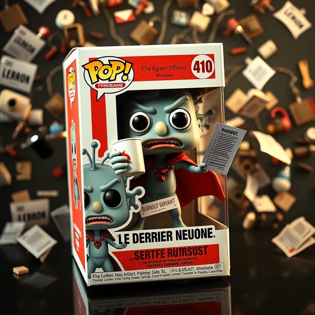 Funko Pop-style boxed figure of 'Le Dernier Neurone'.