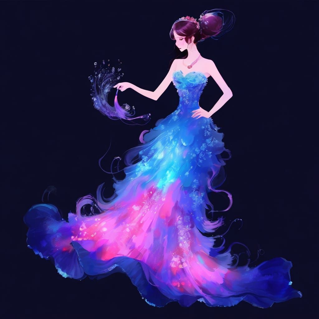 Impressionist Rkgk Girl in Jellyfish Haute Couture