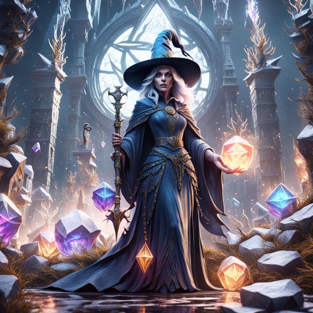 Crystal Witch Fantasy Concept Art