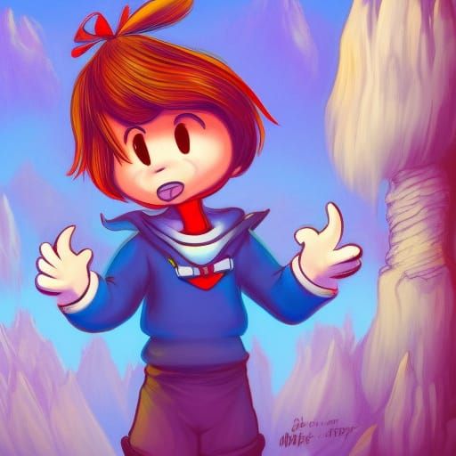 Frisk of Undertale in Dr. Seuss Style