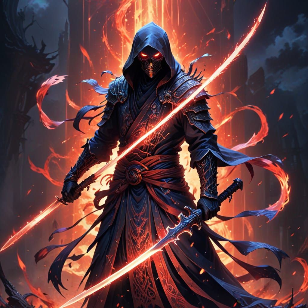 Anime Soul Reaper With Glowing Sword