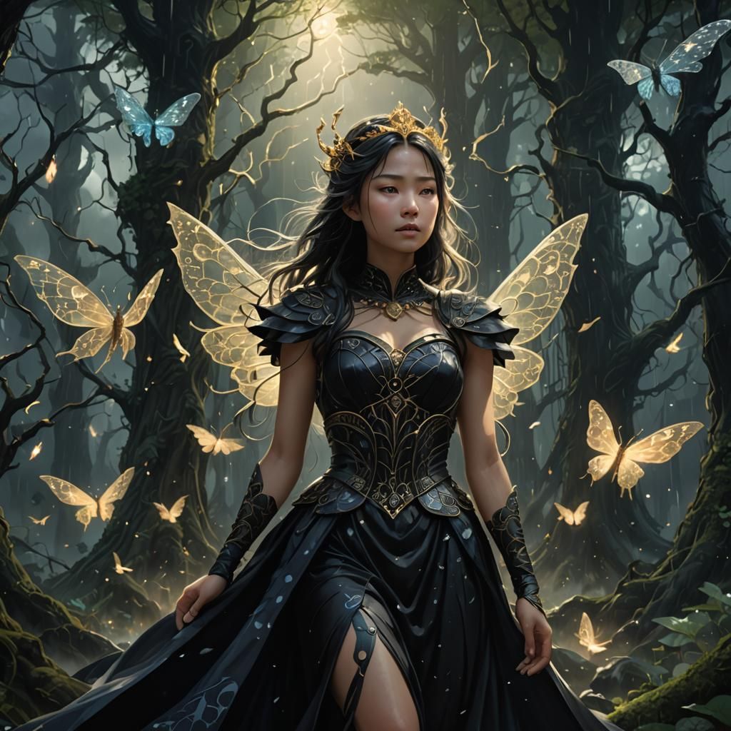 Silkworm Princess in Orfen Amidst Mystical Storm