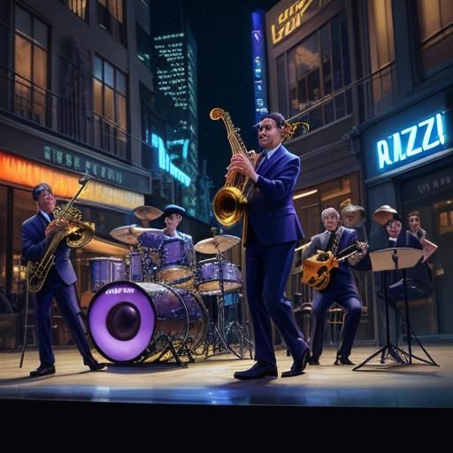 Animals Playing Jazz in Pixar-Style 3D Animation