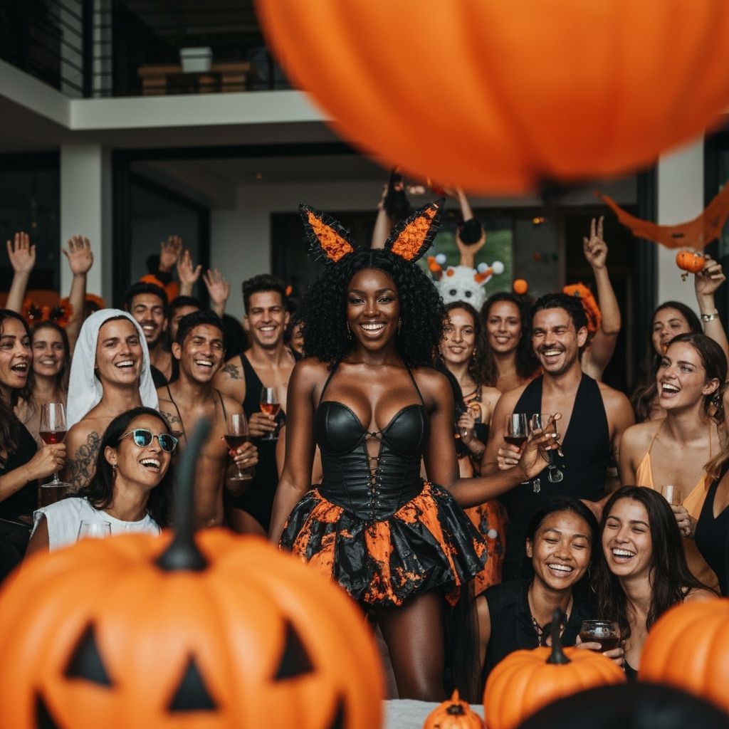 Joyous Halloween Party in Luxury Seychelles Villa