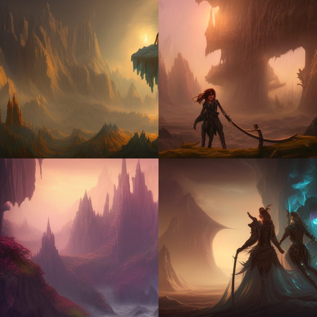 Detailed Matte Painting of Two Women