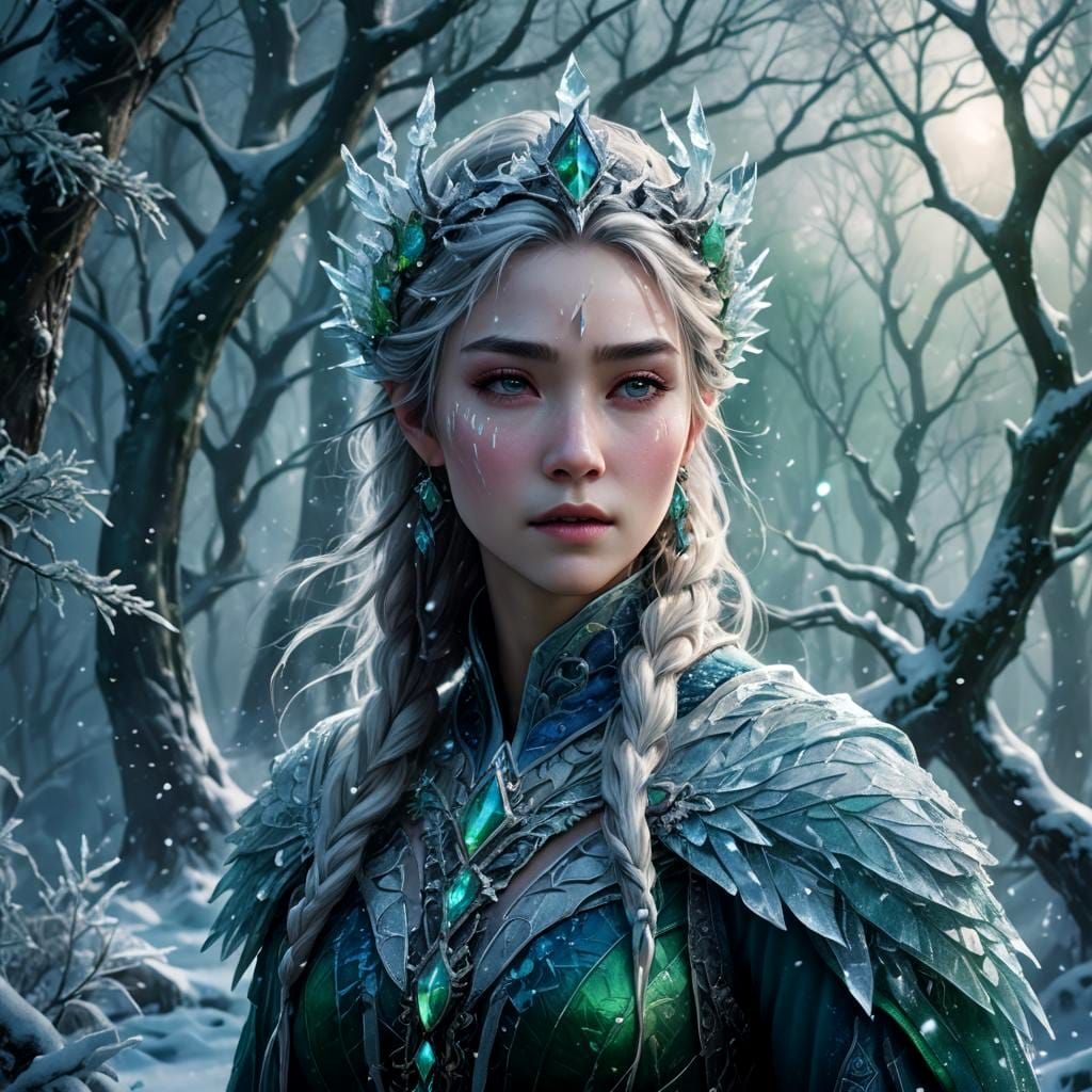 Detailed Icy Tears Fantasy Concept Art