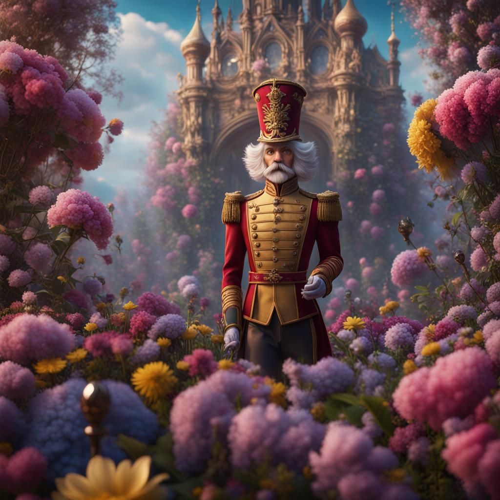 Fantastical Guardian of the Flowers: Detailed Matte Painting