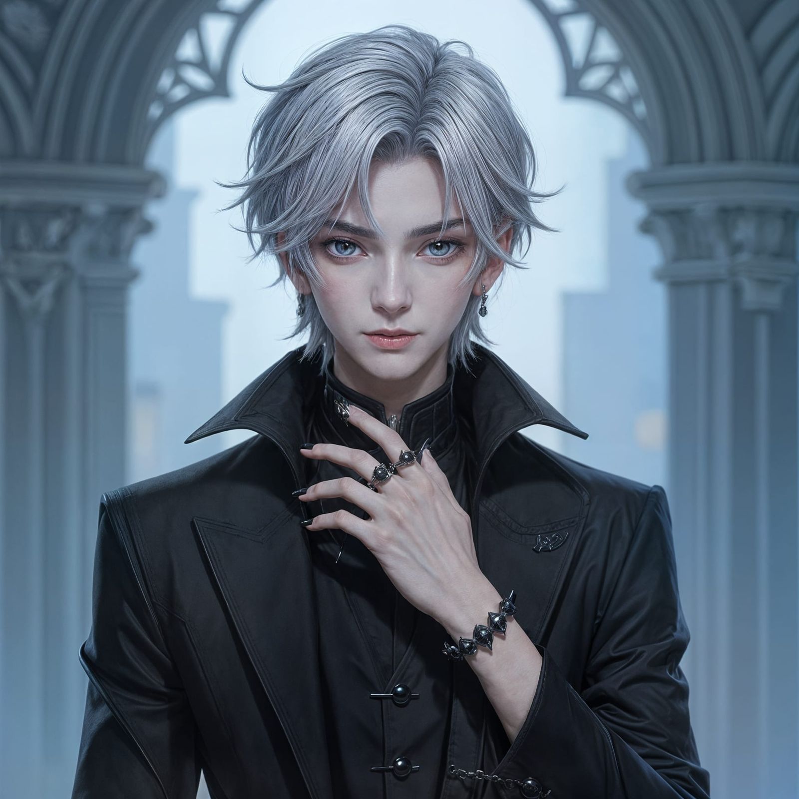 Anime Vampire with Aristocratic Features