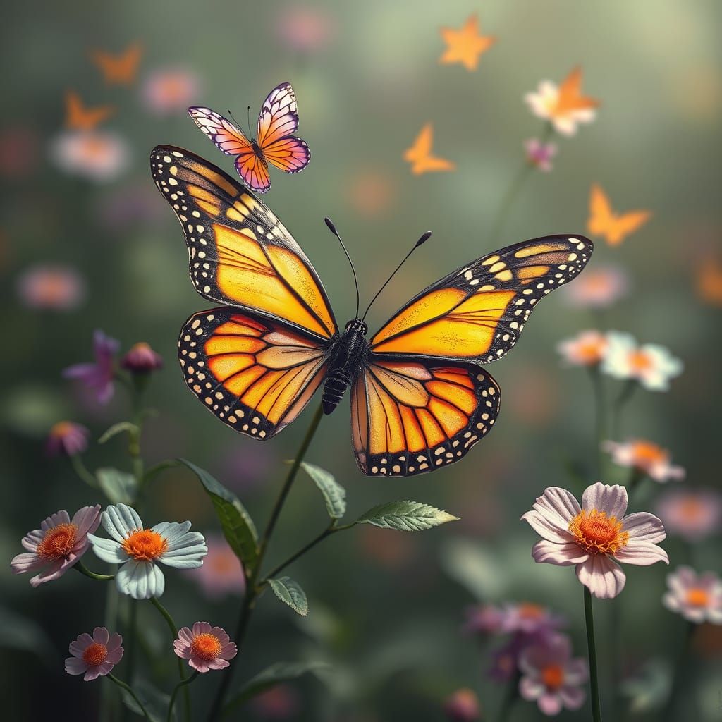 Surreal Butterfly Fantasy Artwork