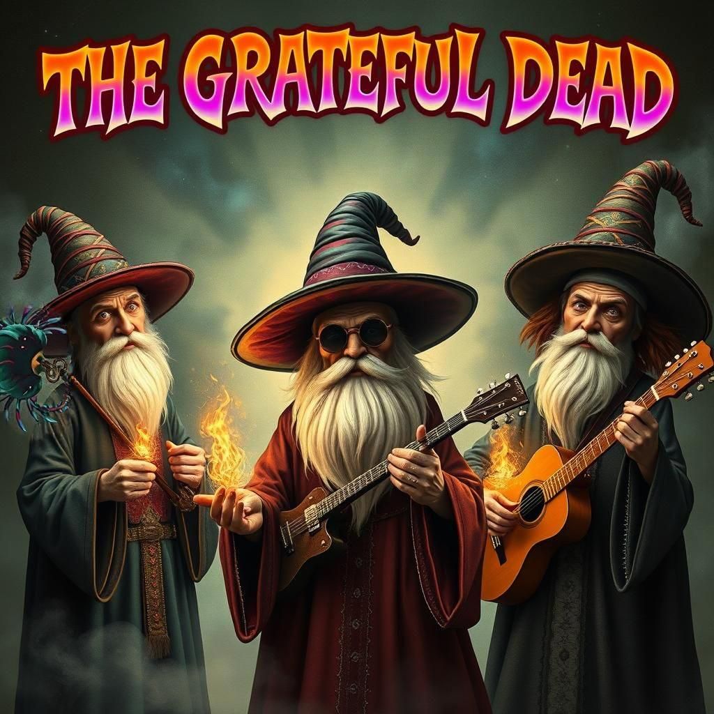 Grateful Dead Album Cover with Musical Wizards