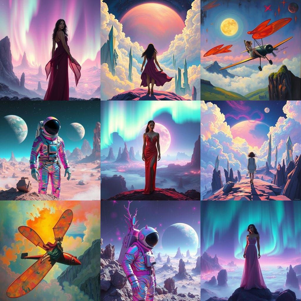 Surreal Fungal Entity from Another World, Iridescent Cap Gra...