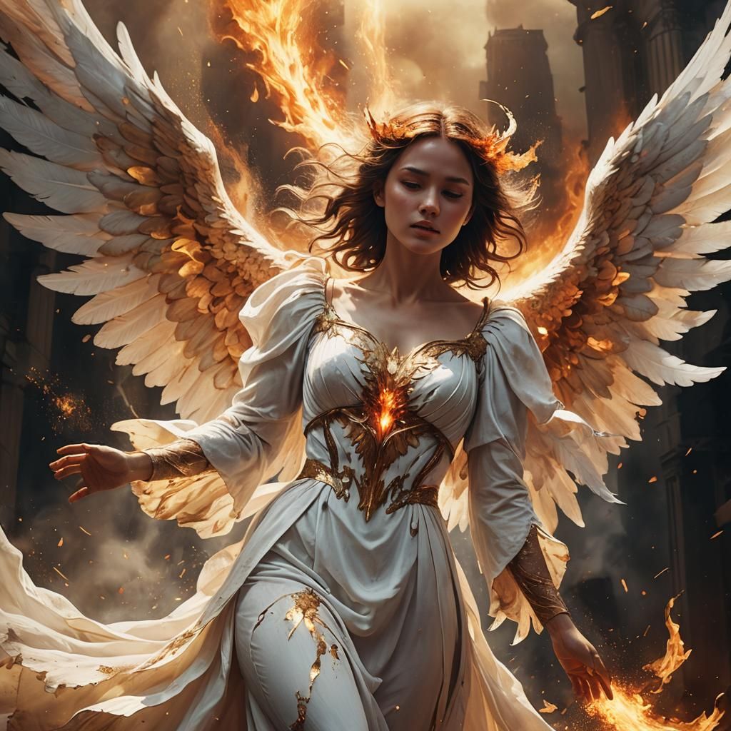 Angel Falling From Grace into Hellfire