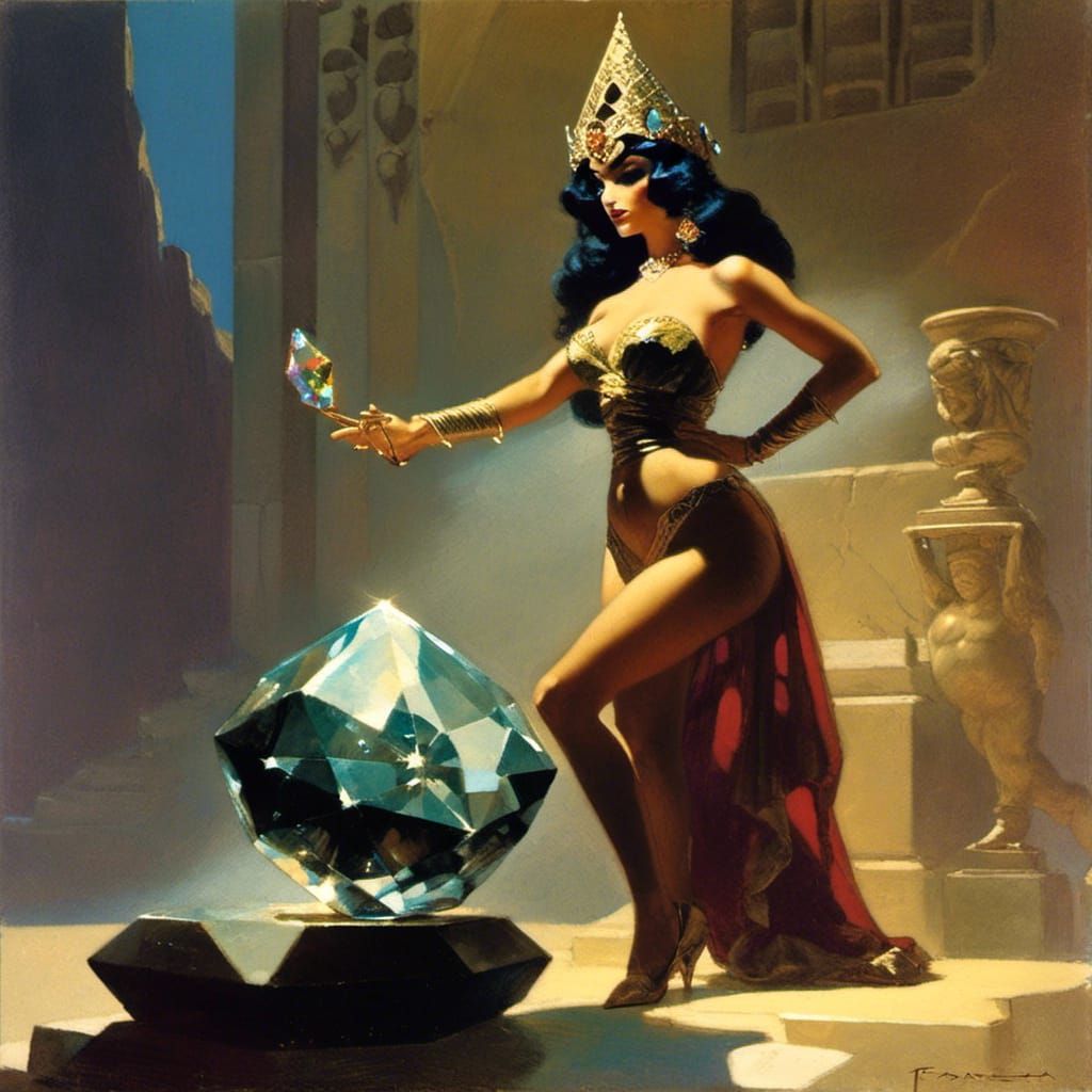 Wizard of Zenobia Gem, in Frazetta Style