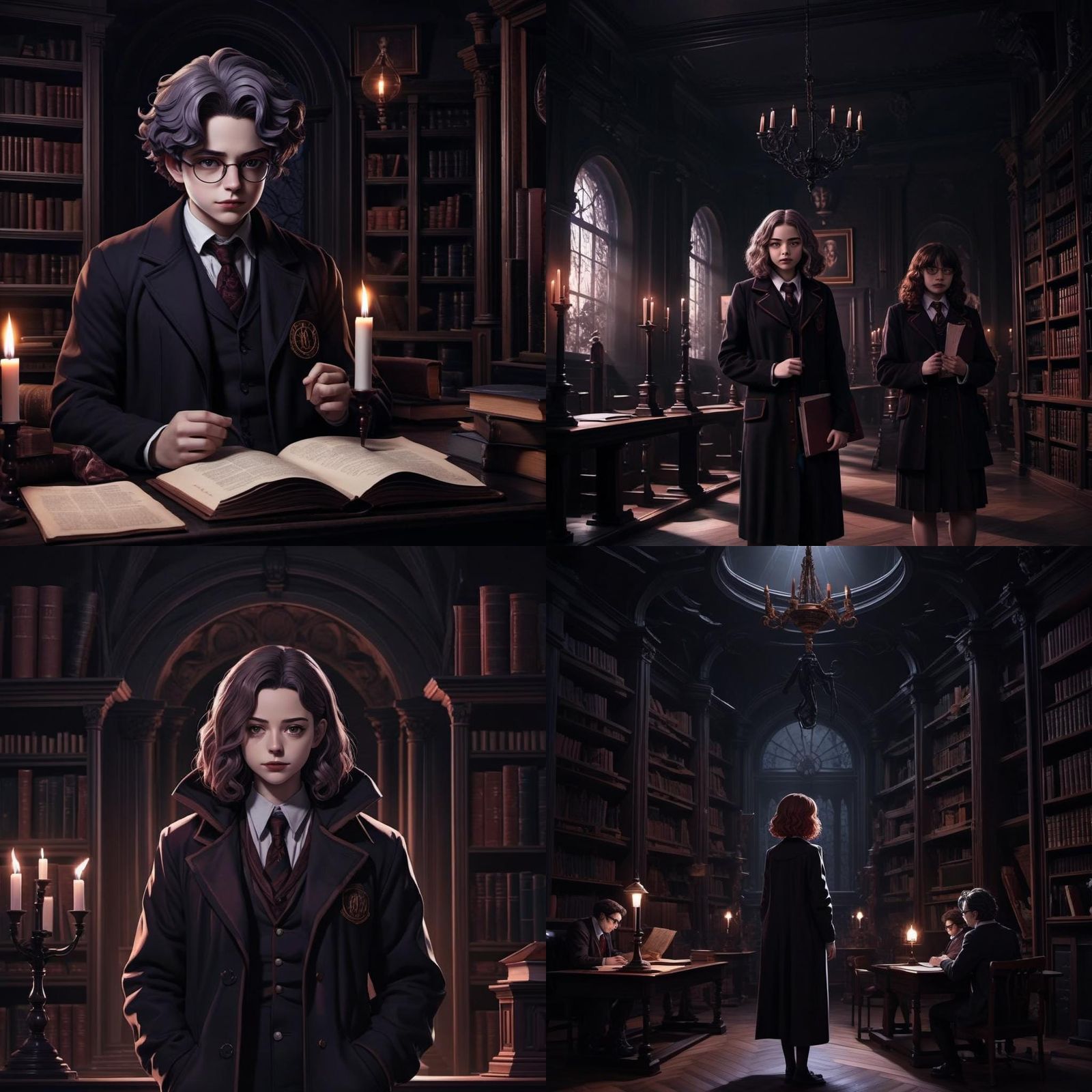 Dark Academia Inspired AI Art