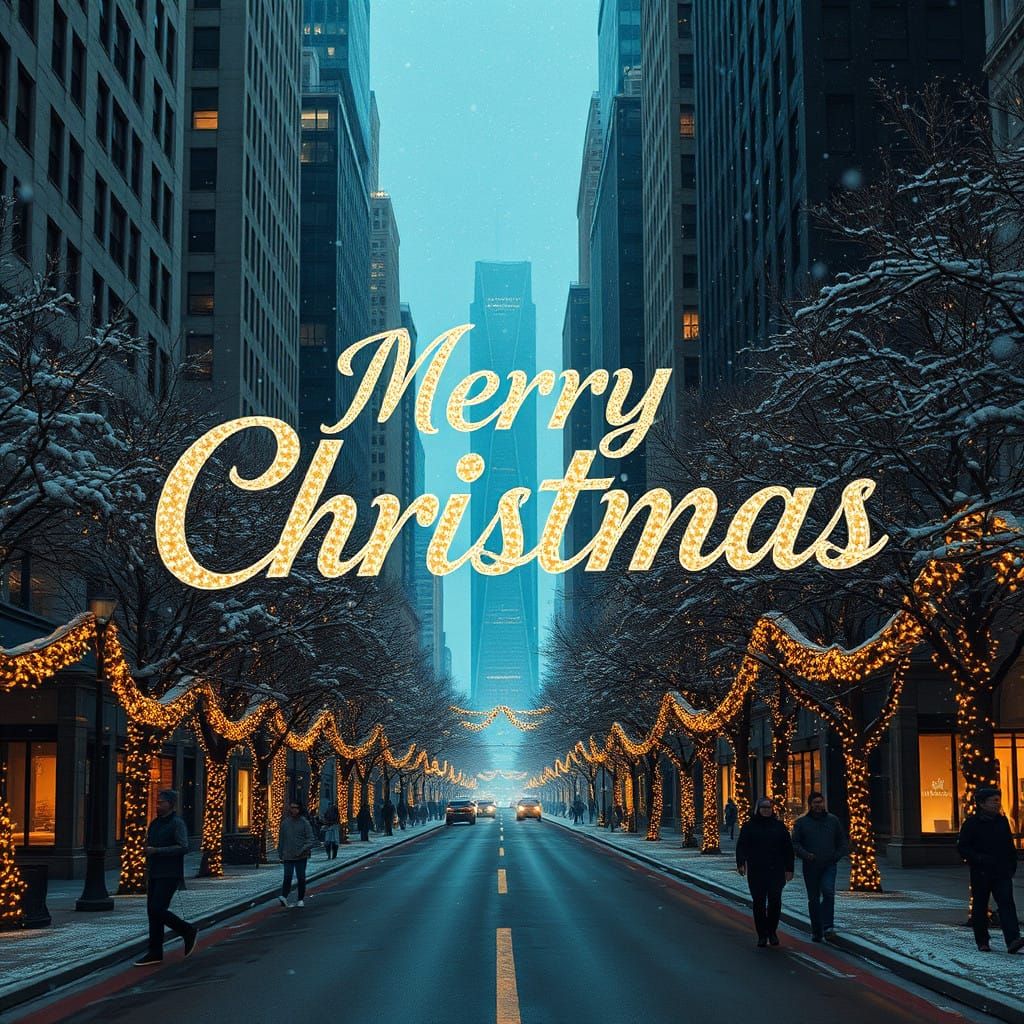 Winter Wonderland in a Bustling City