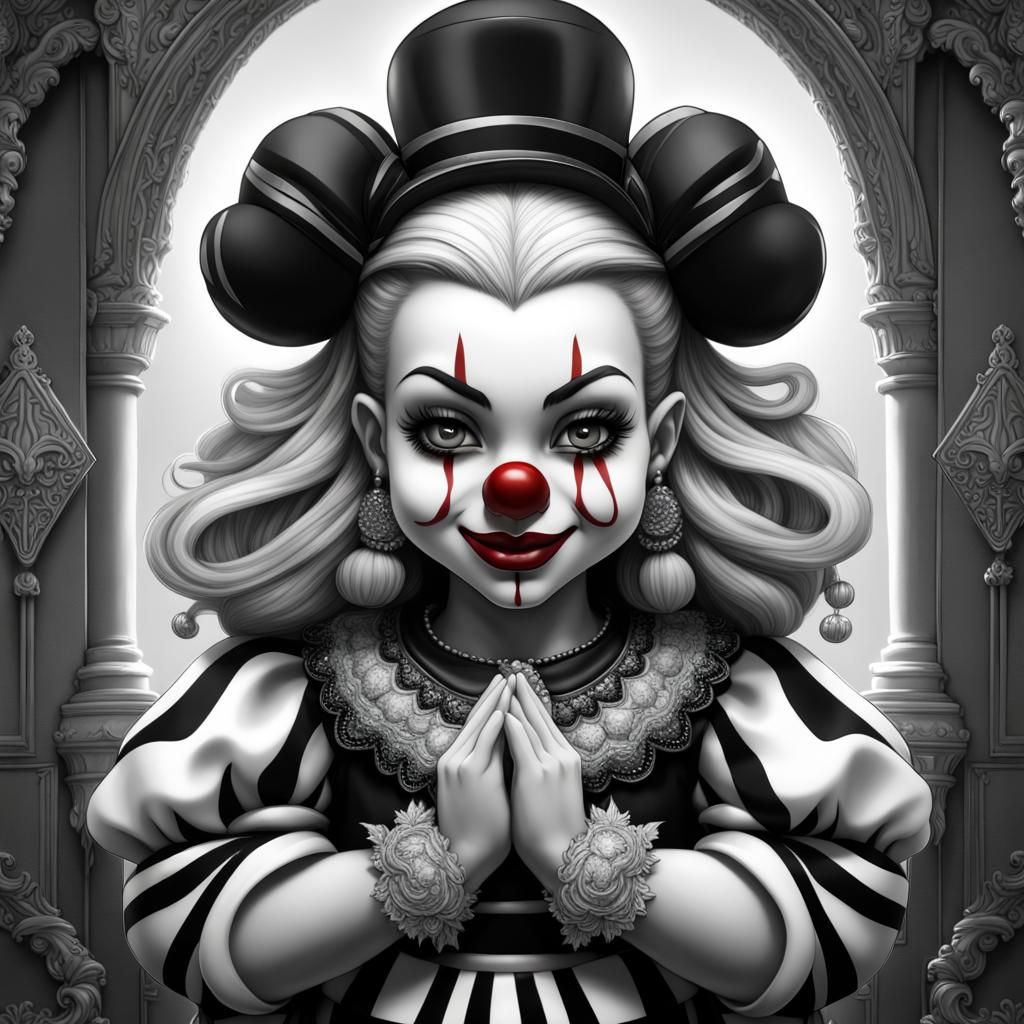Clown Girl Praying