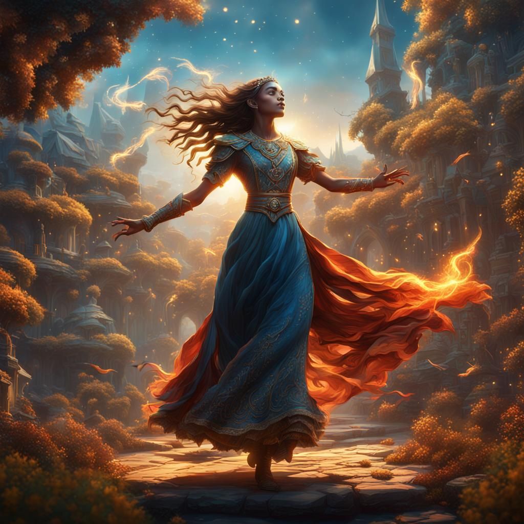 She Dances like the wind .The spirit of Merry. The Light of the world Shining Bright and so clearly