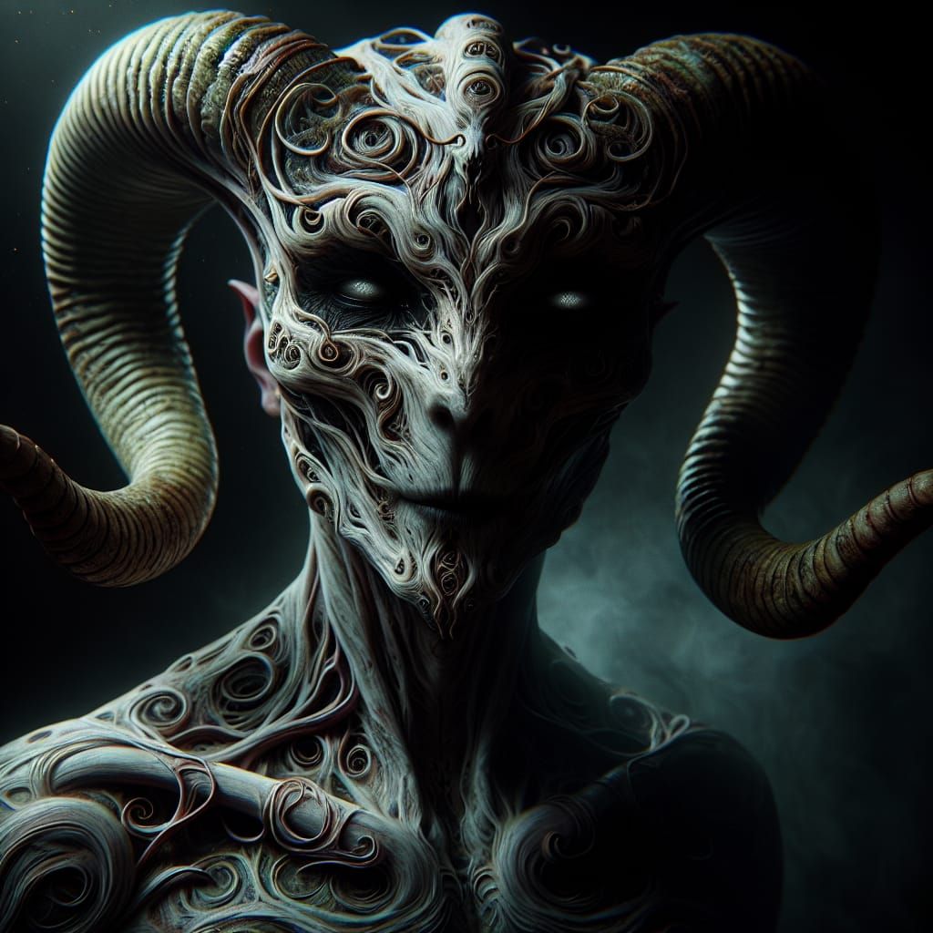 Masked Spectral Figure in Enigmatic Realm