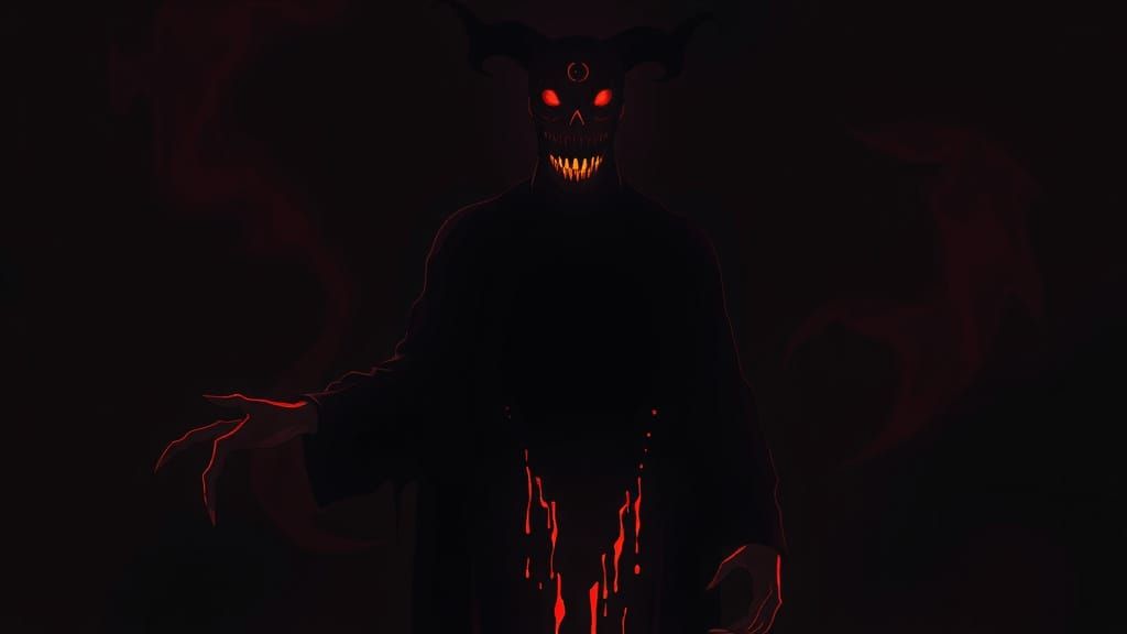 Gargantuan Oozing Figure in Neon Orange Demonic Flesh