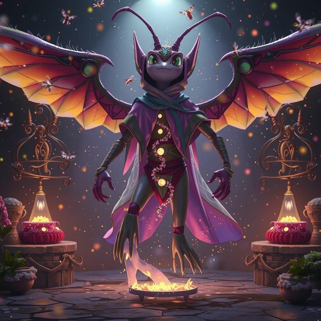 Ethereal Firefly in Vibrant Snowglobe Scene with Iridescent ...