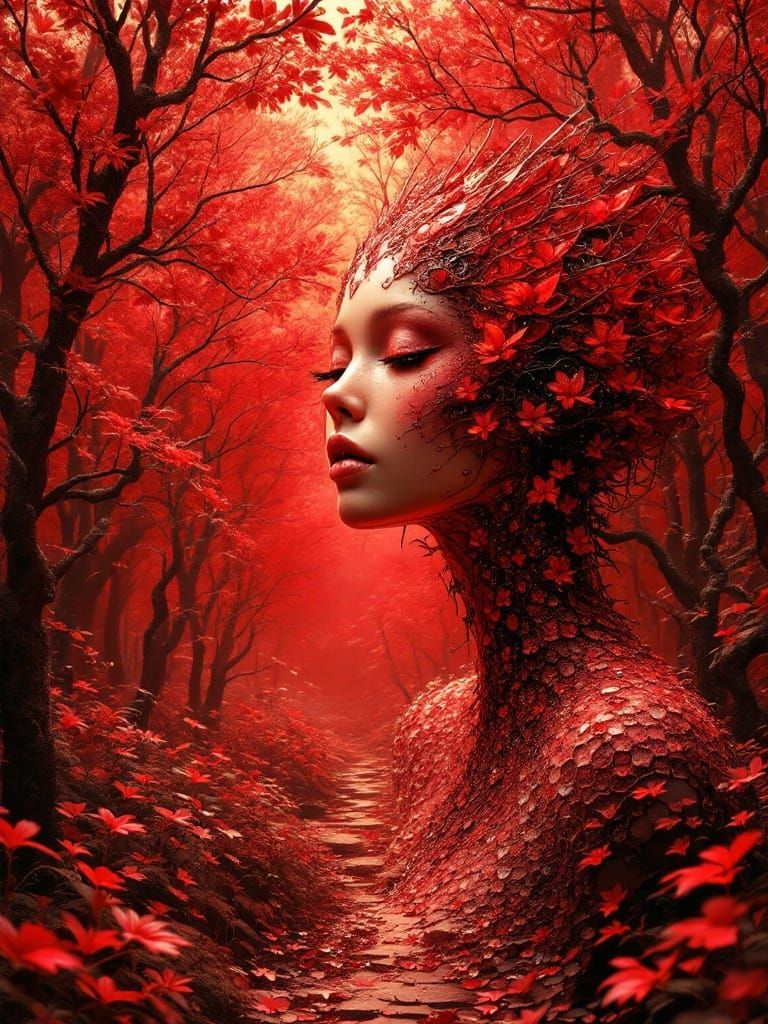 red forest goddess