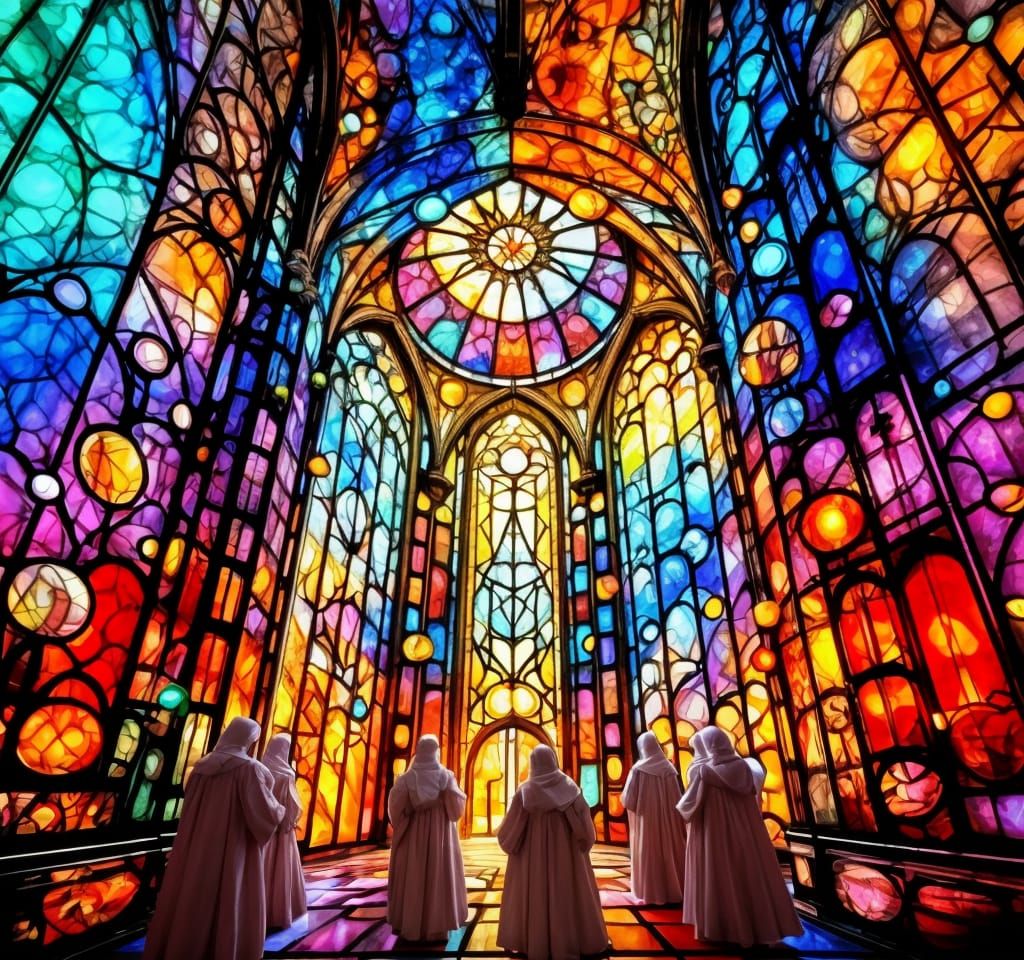 Ornate Stained Glass Megastructure Skyscraper