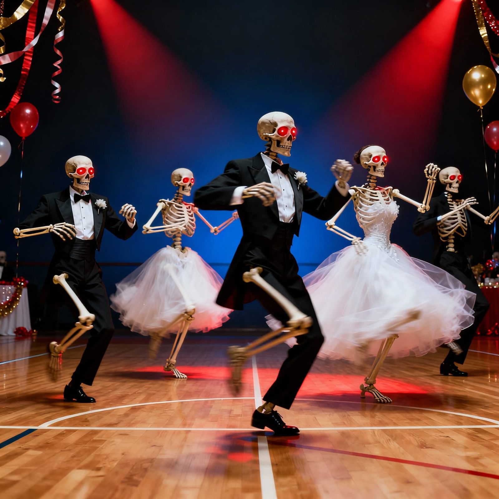 Skeletons Dancing at a Prom Night