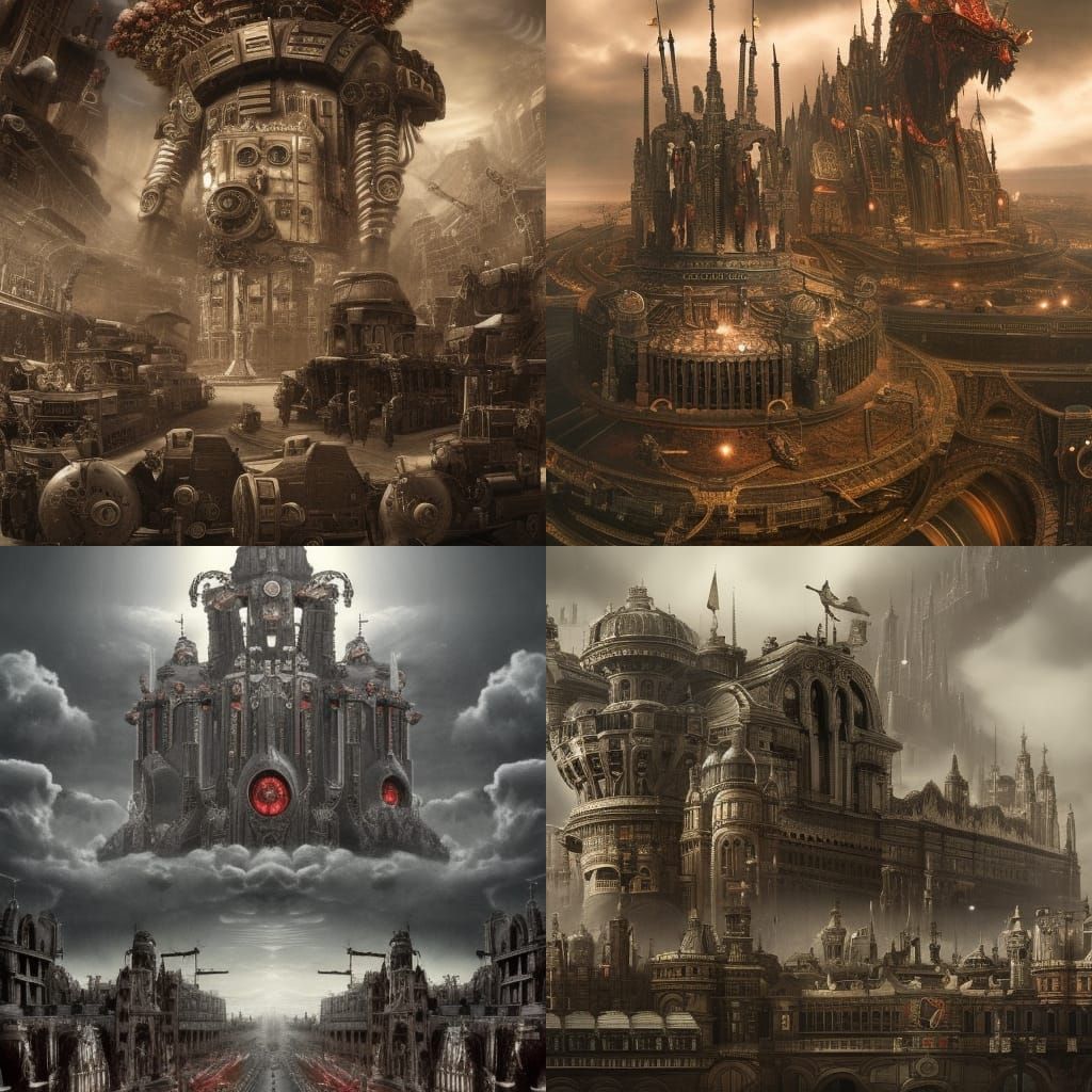 Epic War Machine Digital Matte Painting