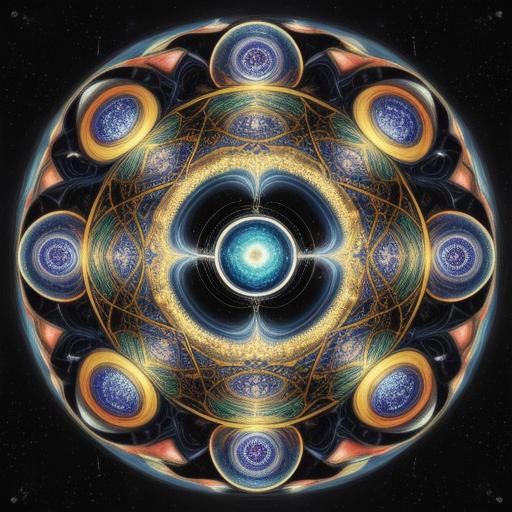 Cosmic Eye in Art Deco Geometric Style